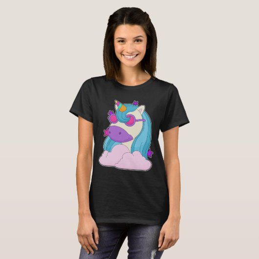 T-shirt Nuages Unicorne (Devant entier)