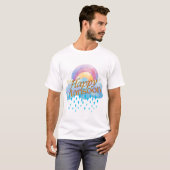 T-shirt "Nuageux Daydream : Rainbow Edition" (Devant entier)