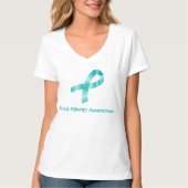 T-shirt Nuances de conscience turquoise d'allergie (Devant)