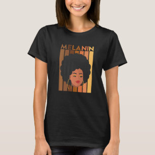 T-shirt Nuances de Mélanine Fille Afro Femme Afro-Américai