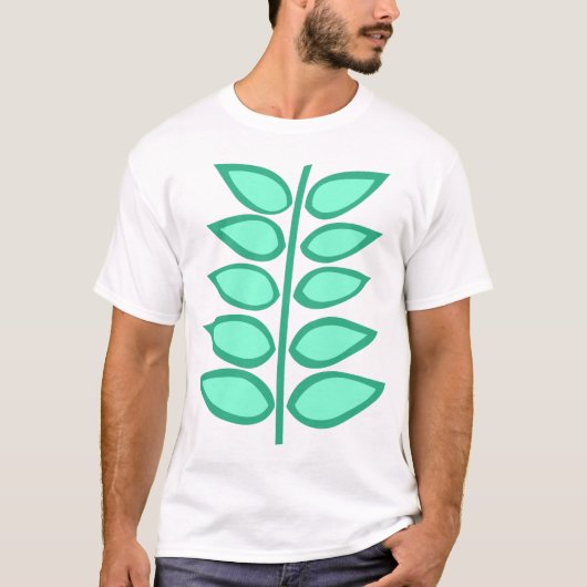 T-shirt Nuances de Plante rétro vert (Devant)