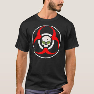T-shirt Nuances de vert de BioHazard de zombi