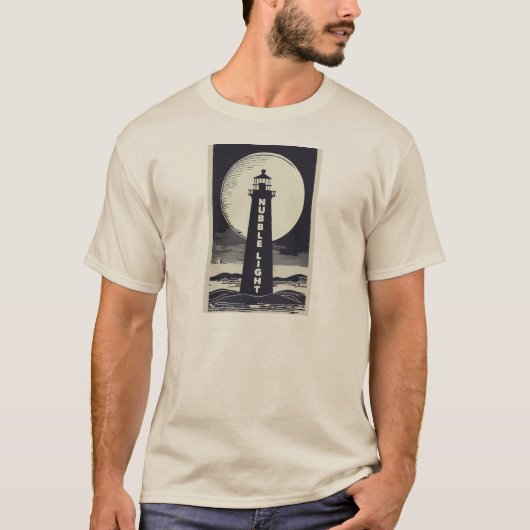 T-shirt Nubble Light Maine Lighthouse Moon (Devant)