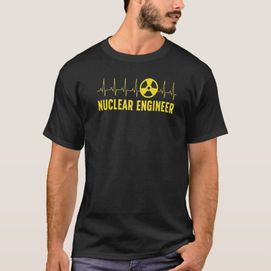 T-shirt Nuclear Engineer Heartbeat Nuclear Engineering (Devant)