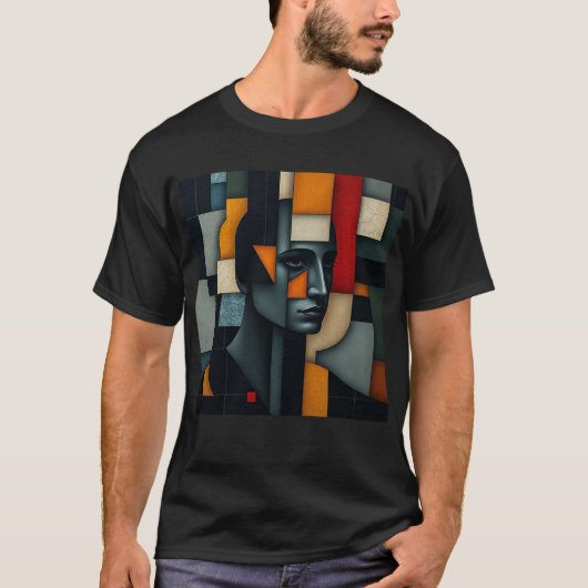 T-shirt NUES Cubiste Abstrait 3 (Devant)