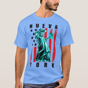 T-shirt Nueva York Espagne Dabbing Statue De Liberty Retro