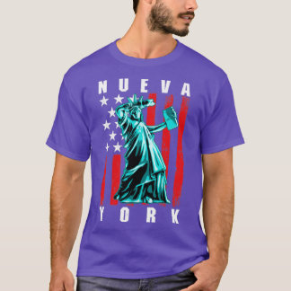 T-shirt Nueva York Espagne Dabbing Statue De Liberty Retro