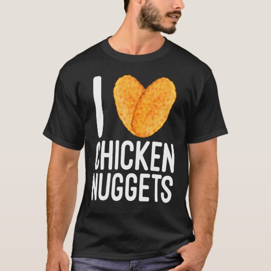 T-shirt Nugget de poulet de restauration rapide (Devant)