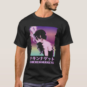 T-shirt Nuggets de poulet Vaporwave Esthétique Triste Fume
