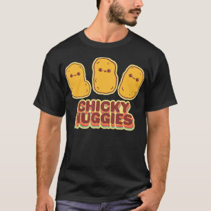 T-shirt Nuggies de poulet Retro Kawaii Nugget de poulet