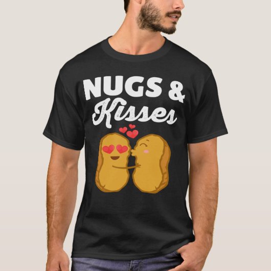 T-shirt Nugs Et Baisers Poulet Nuggets Nourriture (Devant)