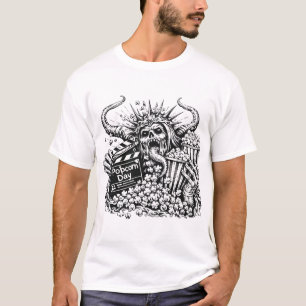 T-shirt Nuit de film d'horreur pour la journée du pop-corn