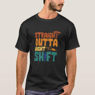 T-shirt Nuit Départ Nuit Nuit Nuit Nuit Infirmière Nour