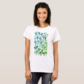 T-shirt Nuit Désert Saguaro Cactus Vert Aquarelle (Devant entier)