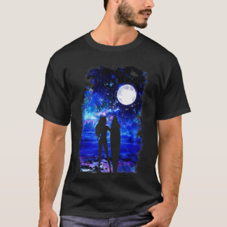 T-shirt Nuit d'été Surfer Girl Silhouette1034