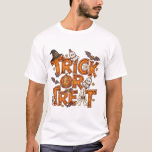 T-shirt Nuit d'Halloween des friandises ou un sort