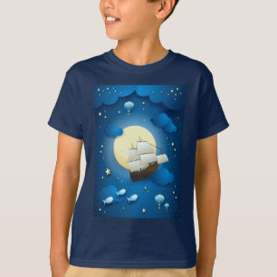 T-shirt Nuit d'Imaginaire avec voilier