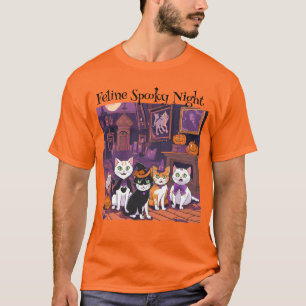 T-shirt Nuit Éffrayante Feline