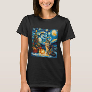 T-shirt Nuit étoile Noël norvégien Forêt Art Van Go
