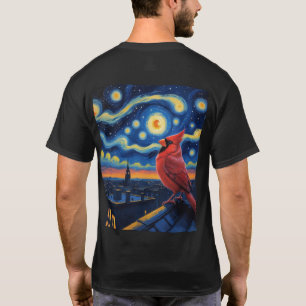 T-shirt Nuit étoilée avec le Cardinal du Nord