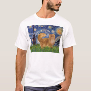 T-shirt Nuit étoilée - chat perse rouge