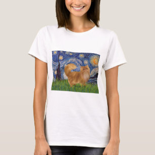 T-shirt Nuit étoilée - chat perse rouge