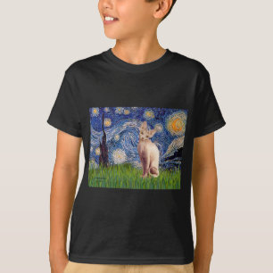 T-shirt Nuit étoilée - Crème Sphynx Chat