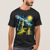 T-shirt Nuit étoilée Grand Pyrénées Chien Van Gogh Lover (Devant)