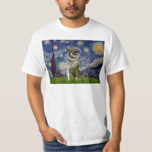 T-shirt Nuit étoilée - Norvégien Elkhound
