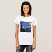 T-shirt Nuit étoilée par Vincent Van Gogh (Devant entier)