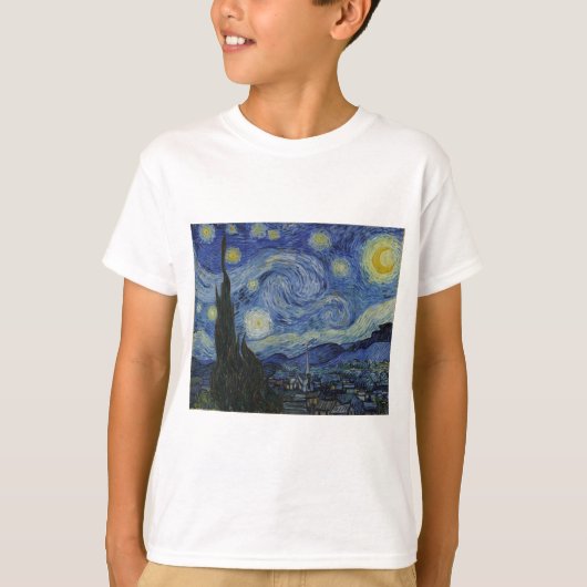 T-shirt Nuit étoilée par Vincent Van Gogh (Devant)