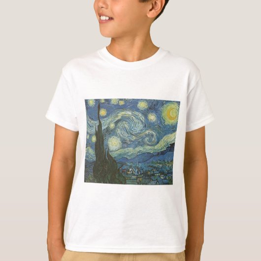 T-shirt Nuit étoilée par Vincent Van Gogh (Devant)