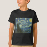 T-shirt Nuit étoilée par Vincent Van Gogh<br><div class="desc">Le Night de Vincent Van Gogh. 1889 Oil on Canvas. Musée d'art moderne de New York</div>