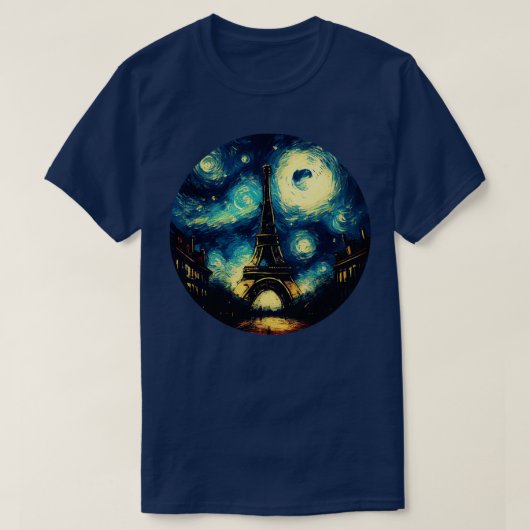 T-shirt Nuit étoilée Paris (Design devant)