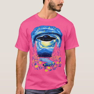 T-shirt Nuit étoilée Ufo Cadeaux Aliens Hommes Femmes Enfa