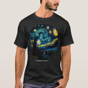 T-shirt Nuit étoilée, Van Gough, Texte personnalisé, 8 bit