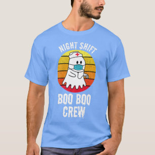 T-shirt Nuit Shift Boo Boo Crew Infirmière Halloween Pour