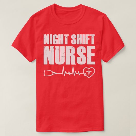 T-shirt Nuit Shift Différentes races Stethoscope Nurs Drôl (Design devant)