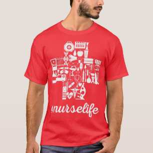 T-shirt Nuit Shift Différentes races Stethoscope Nurs Drôl