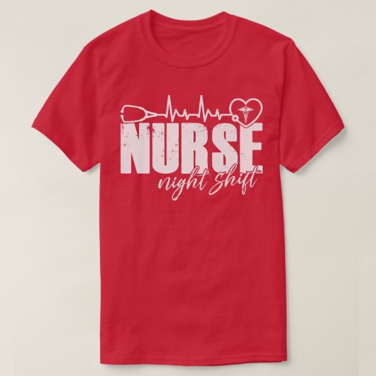 T-shirt Nuit Shift Différentes races Stethoscope Nurs Drôl (Design devant)