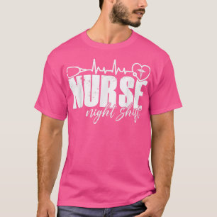 T-shirt Nuit Shift Différentes races Stethoscope Nurs Drôl