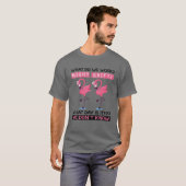 T-shirt Nuit Shift Funny Flamant rose Nurse RN LPN CNA Hea (Devant entier)