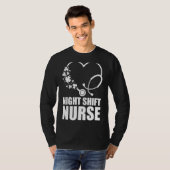 T-shirt Nuit Shift Nurft St Patrick S Day Stethoscope Hea (Devant entier)