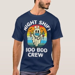 T-shirt Nuit Shift Nurse Retro Halloween Ghost RN Nurse C