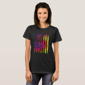 T-shirt Nuit Shift Nurse Us Drapeau Nuit Shift Nurse (Devant entier)