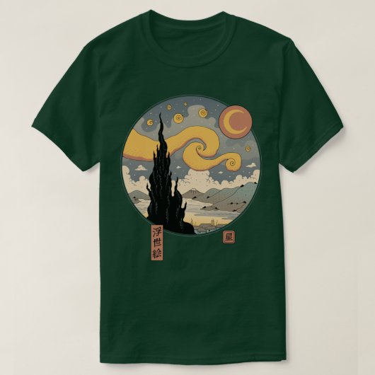 T-shirt Nuit Starry Ukiyoe (Design devant)