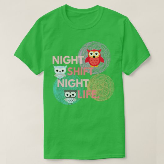T-shirt Nuitée Équilibre de vie nocturne (Design devant)