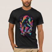 T-shirt Nuits de Neon : Graffiti Skateboarder Art (Devant)