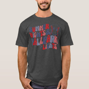 T-shirt Nuits d'été et feux de ballon de baseball softball