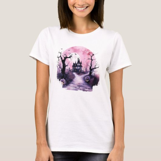 T-shirt Nuits éffrayantes : Haunted House Designs (Devant)